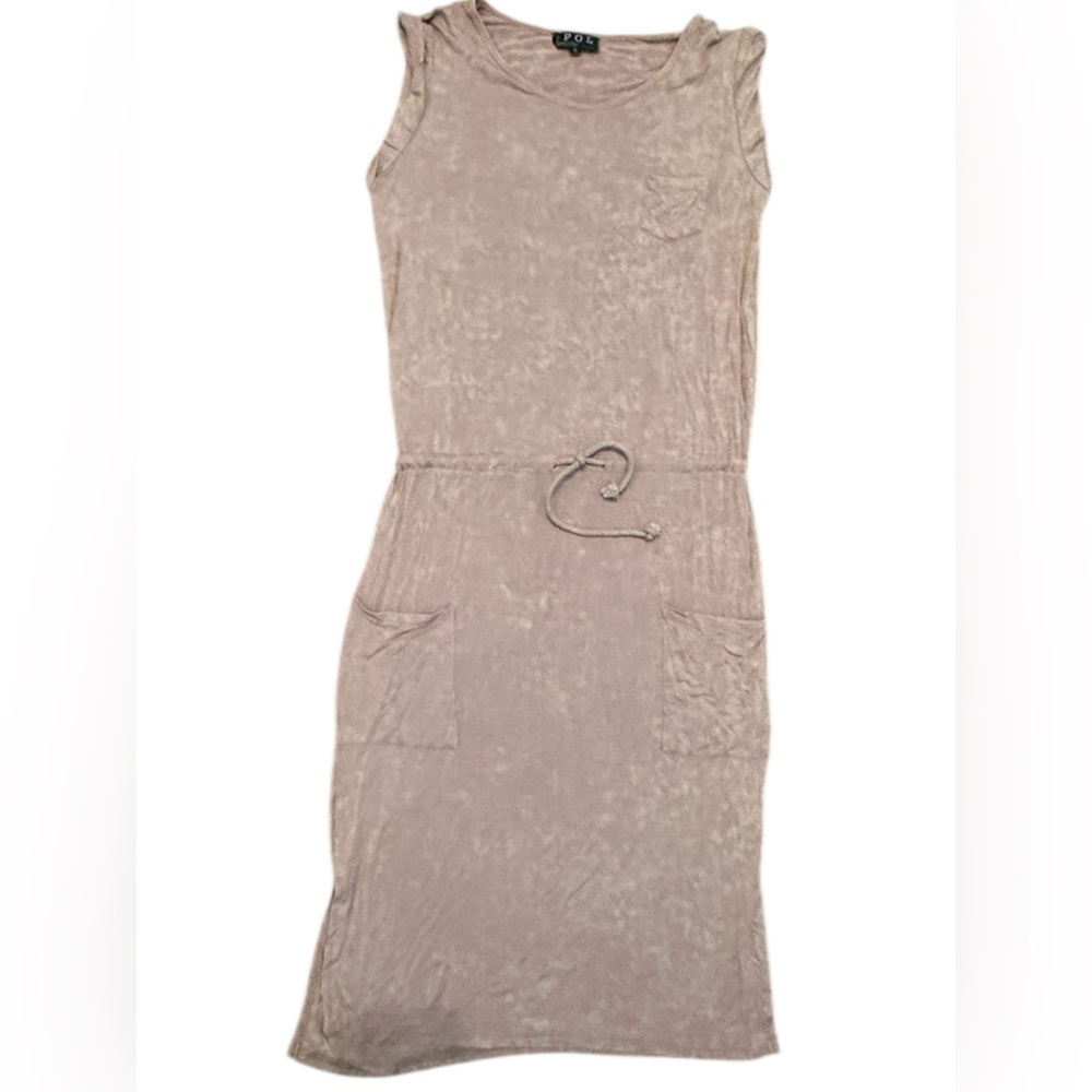 Elegant Tan Sleeveless Dress